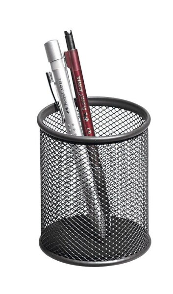 Zeller Stiftehalter Meshline anthrazit Metall, lackiert 8,3 x 8,3 x 9,5 cm