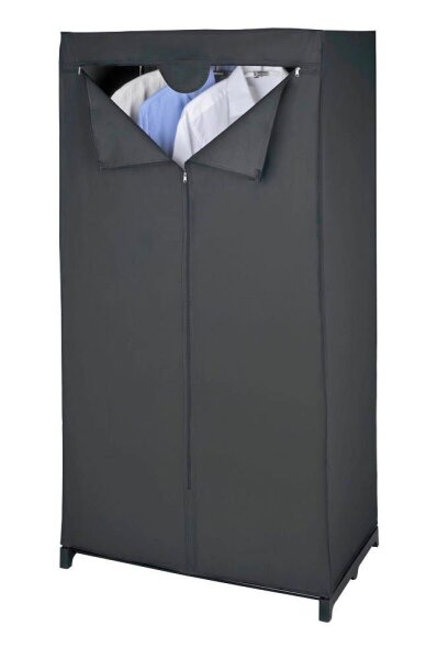 WENKO Stoffschrank Deep Black, 43821010100 schwarz 75,0 x 50,0 x 150,0 cm, 1 St.