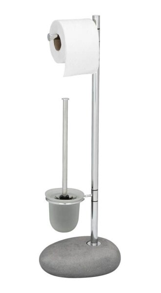 WENKO WC-Garnitur Pebble steingrau Stein, 1 St.