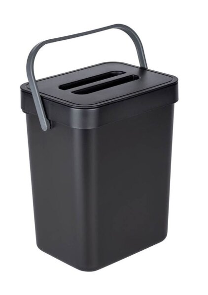 WENKO Tago Mülleimer 5,0 l schwarz, 1 St.