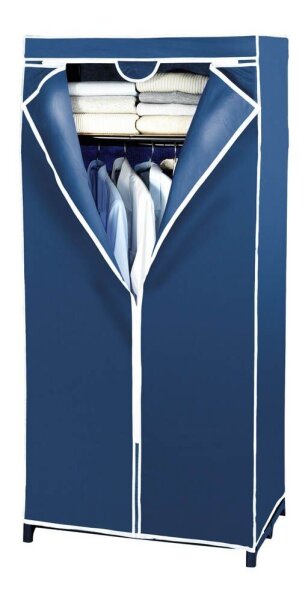 WENKO Stoffschrank Air, 4381640100 blau 75,0 x 50,0 x 160,0 cm, 1 St.