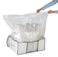 WENKO Soft Box L Vakuum-Unterbettkommode perlweiß/grau 65,0 x 25,0 x 50,0 cm, 1 St.