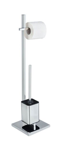 WENKO WC-Garnitur Quadro silber Metall, 1 St.