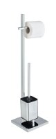 WENKO WC-Garnitur Quadro silber Metall, 1 St.