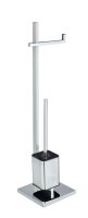 WENKO WC-Garnitur Quadro silber Metall, 1 St.