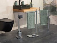 WENKO WC-Garnitur Quadro silber Metall, 1 St.