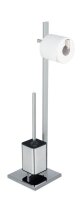 WENKO WC-Garnitur Quadro silber Metall, 1 St.