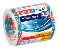 tesa KRISTALL-KLAR Klebefilm transparent 15,0 mm x 10,0 m...