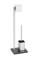 WENKO WC-Garnitur Slate Rock schwarz Metall, 1 St.