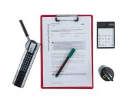 FolderSys Klemmbrett 80001-80 DIN A4 rot Kunststoff, 1 St.