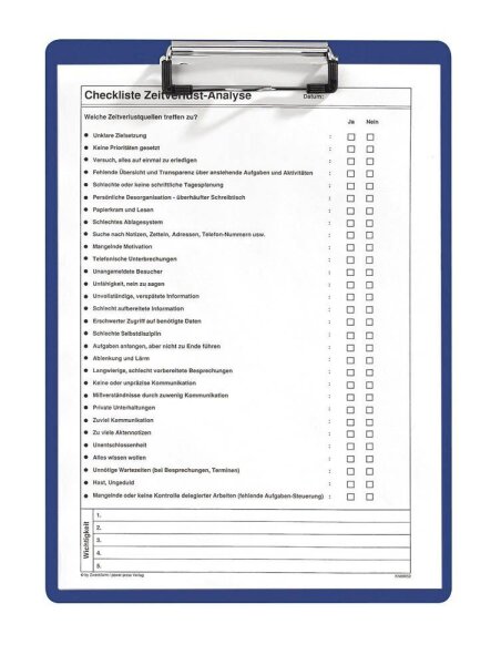 FolderSys Klemmbrett 80001-40 DIN A4 blau Kunststoff, 1 St.