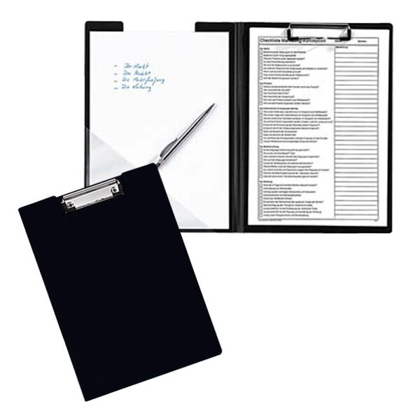 FolderSys Klemmbrettmappe 80003-30 DIN A4 schwarz Kunststoff, 1 St.