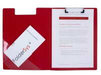 FolderSys Klemmbrettmappe 80003-80 DIN A4 rot Kunststoff, 1 St.