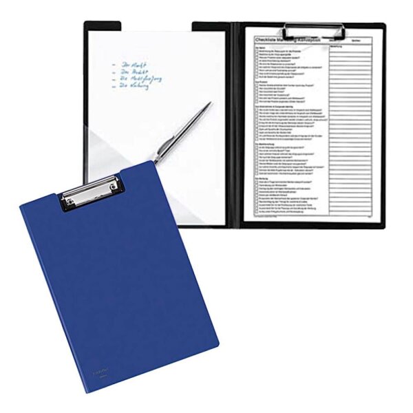 FolderSys Klemmbrettmappe 80003-40 DIN A4 blau Kunststoff, 1 St.