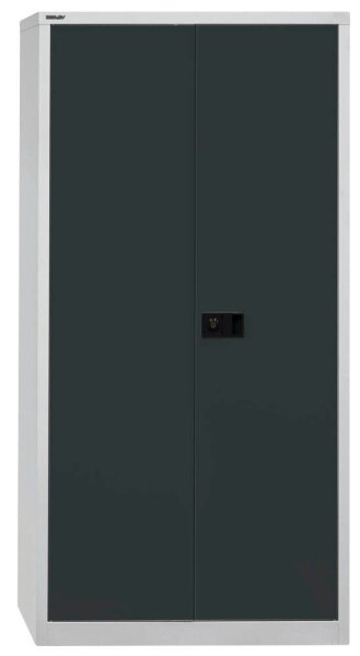 BISLEY Stahlschrank E782A04G525 lichtgrau, anthrazitgrau 4 Fachböden 91,4 x 40,0 x 195,0 cm, aufgebaut, 1 St.