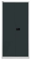 BISLEY Stahlschrank E782A04G525 lichtgrau, anthrazitgrau 4 Fachböden 91,4 x 40,0 x 195,0 cm, aufgebaut, 1 St.