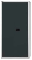 BISLEY Stahlschrank HC782S4G525 lichtgrau, anthrazitgrau 4 Fachböden 91,4 x 50,0 x 195,0 cm, aufgebaut, 1 St.