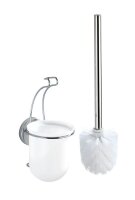 WENKO WC-Garnitur Milazzo silber, weiß Metall, 1 St.