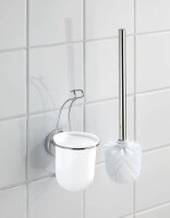 WENKO WC-Garnitur Milazzo silber, weiß Metall, 1 St.