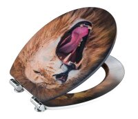WENKO WC-Sitz mit Absenkautomatik Lion braun, 1 St.