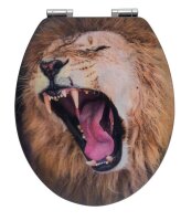 WENKO WC-Sitz mit Absenkautomatik Lion braun, 1 St.