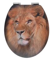 WENKO WC-Sitz mit Absenkautomatik Lion braun, 1 St.