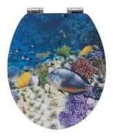 WENKO WC-Sitz mit Absenkautomatik Fish mit 3D-Effekt mehrfarbig, 1 St.