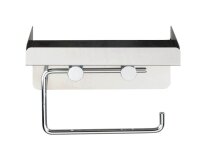 WENKO Toilettenpapierhalter mit Ablage 2in1 silber, 1 St.