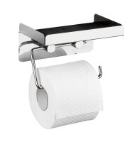 WENKO Toilettenpapierhalter mit Ablage 2in1 silber, 1 St.