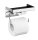 WENKO Toilettenpapierhalter mit Ablage 2in1 silber, 1 St.