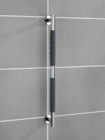 WENKO Haltegriff Dusche Secura silber, schwarz, 1 St.