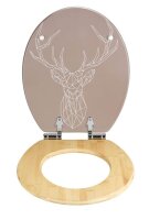 WENKO WC-Sitz mit Absenkautomatik Stag braun, 1 St.