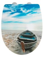 WENKO WC-Sitz mit Absenkautomatik Boat High Gloss blau, 1 St.