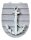 WENKO WC-Sitz mit Absenkautomatik Rope mit Relief grau, 1 St.