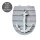 WENKO WC-Sitz mit Absenkautomatik Rope mit Relief grau, 1 St.
