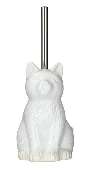 WENKO WC-Garnitur Cat weiß Stein, 1 St.