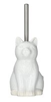 WENKO WC-Garnitur Cat weiß Stein, 1 St.