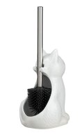 WENKO WC-Garnitur Cat weiß Stein, 1 St.