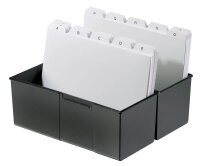HAN Karteikasten DIN A5 für 450 Karteikarten schwarz...