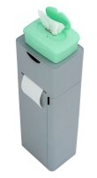 WENKO WC-Garnitur Imon grau Kunststoff, 1 St.