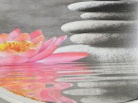 WENKO WC-Sitz mit Absenkautomatik Water Lily grau, rosa, 1 St.