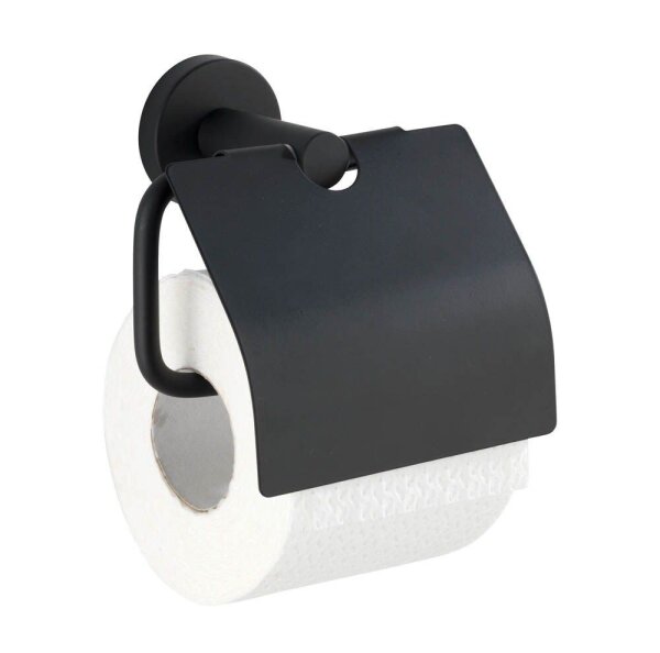 WENKO Toilettenpapierhalter Bosio schwarz, 1 St.