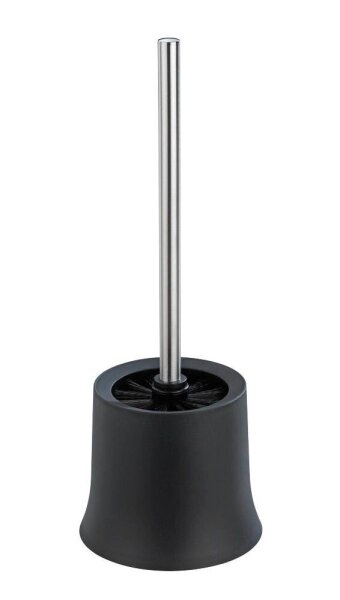 WENKO WC-Garnitur Basic schwarz Kunststoff, 2 St.