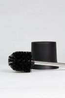 WENKO WC-Garnitur Basic schwarz Kunststoff, 2 St.