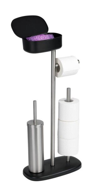 WENKO WC-Garnitur Rivazza schwarz Metall, 1 St.