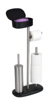 WENKO WC-Garnitur Rivazza schwarz Metall, 1 St.
