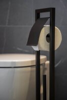WENKO WC-Garnitur Bambusa schwarz Metall, 1 St.