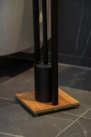 WENKO WC-Garnitur Bambusa schwarz Metall, 1 St.
