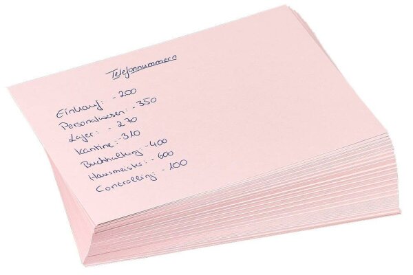 RNK-Verlag Karteikarten DIN A6 rosa blanko, 100 St.