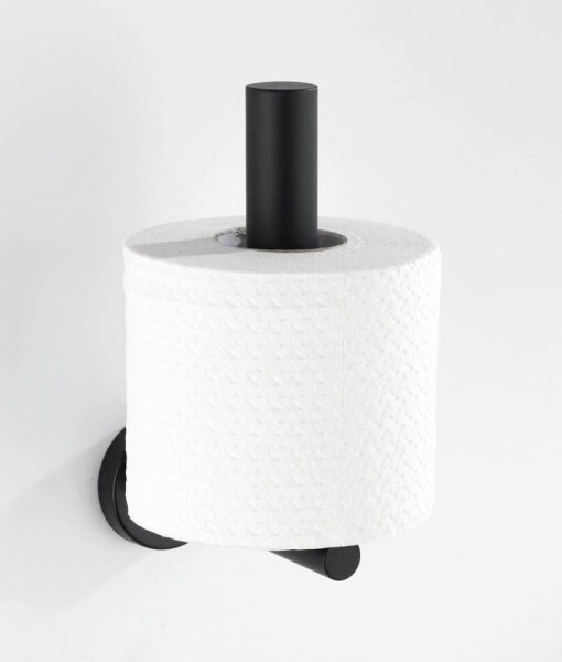 WENKO Toilettenpapierhalter Bosio schwarz, matt, 1 St.